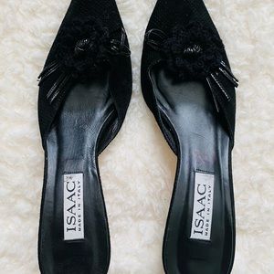 Isaac Made In Italy Black Fabric Mules
Size: 7N